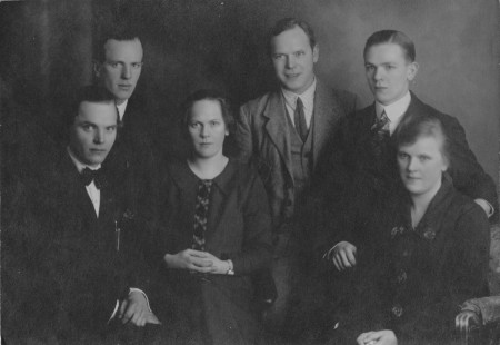 Rickard, Otto, Ruth, Fritz, Hans, Ingrid - pappa och hans syskon