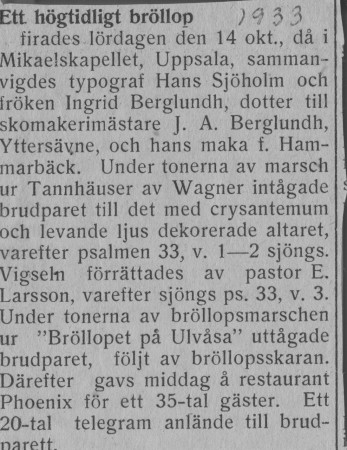 Vigselreferat i UNT